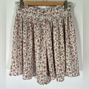 Cosmoda all-over floral pleated shorts cottagecore XL elastic waist flowy comfy